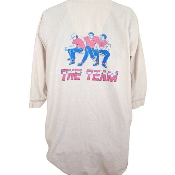 Vintage Esleep Pajamas Womens Size Medium Pink 80s 90s Sleep Shirt Striped